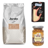 Зерновой кофе, перловка и горчица